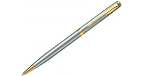 PARKER SONNET SLIM СТАЛЬ/ПОЗОЛОТА GT РУЧКА ШАРИКОВАЯ M черный стержень