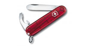 Армейский нож MY FIRST VICTORINOX 84мм. полупрозрачн. красный 0.2363.T