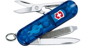 Нож-брелок Victorinox SWISSLITE SAPPHIRE 58 мм. полупрозрачный синий 0.6228.T2