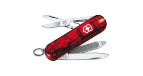 Нож-брелок Victorinox SWISSLITE SAPPHIRE 58 мм. полупрозрачный красный 0.6228.T