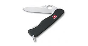 Нож для спецслужб с фиксатором лезвия Victorinox SENTINEL One Hand 111 мм. черный 0.8413.M3