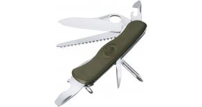 Солдатский нож c фиксатором лезвия Victorinox MILITARY зеленый 0.8461.MW4DE