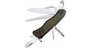 Солдатский нож c фиксатором лезвияVictorinox MILITARY зеленый 0.8461.MWCH