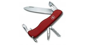 Солдатский нож с фиксатором лезвия Victorinox PICKNICKER 111 mm., волнообразная заточка, красный 0.8853.W