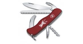 Cолдатский нож с фиксатором лезвия Victorinox HUNTER красный 0.8873