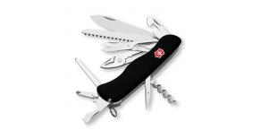 Солдатский нож с фиксатором лезвия Victorinox HERCULES черный 0.9043.3