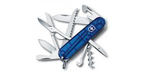 Офицерский нож Victorinox HUNTSMAN 91 мм. полупрозрачный синий 1.3713.T2