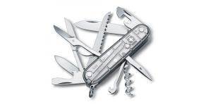 Офицерский нож Victorinox HUNTSMAN 91 мм. серебристый прозрачнй 1.3713.T7