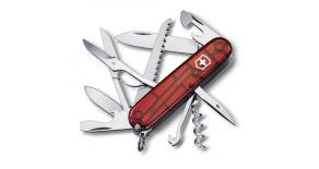 Офицерский нож Victorinox HUNTSMAN 91 мм. полупрозрачный красный 1.3713.T