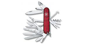 Офицерский нож Victorinox SWISSCHAMP 91 мм. Прозрачный красный 1.6795.T