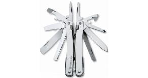Мультитул Victorinox SWISSTOOL SPIRIT в кожаном чехле с поворотным механизмом 3.0223.L1
