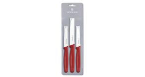 5.1111.3 Кухонный набор Victorinox (3 Кухонных ножа) красный 8, 8, 11 см