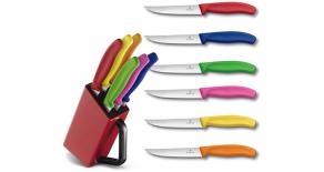 6.7126.6 Кухонный набор Victorinox (6 Кухонных ножей Victorinox) в красной подставке