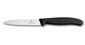 6.7733 Кухонный нож Victorinox для чистки овощей SwissClassic 10 см черный зубч.