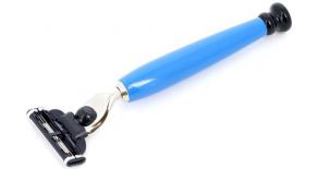 Станок для бритья RA83blue S.Quire, латунь с никелерованным покрытием и каучука, синий
