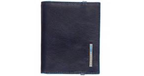 Чехол для кредитных карт Piquadro Blue Square (PP1395B2/BLU2)  цвет - темно-синий, телячья кожа