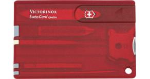 Швейцарская карта Victorinox SwissCard QUATTRO, Ruby translucent полупрозрач. красная 0.7200.T