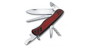 Нож для спецслужб с фиксатором лезвия и отвертки Victorinox FORESTER 111 мм. красный с черным 0.8361.C