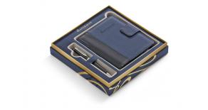 Набор подарочный Waterman: S0951900 Шариковая ручка Waterman Expert Matt Black CT, линия письма средняя, и блокнот для путешественника