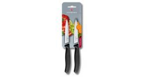 Набор ножей Victorinox Swiss Classic (6.7793.B) для овощей заточка: прямая и серрейторная черный 2шт
