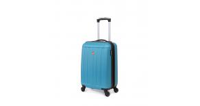 Чемодан Swissgear uster, голубой, АБС-пластик, 34x22x48 см, 37 л