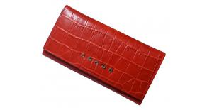 Кошелёк Cross Bebe Coco, кожа наппа фактурная, цвет красный/бежевый, 19,5 х 10,2 х 2,5 см