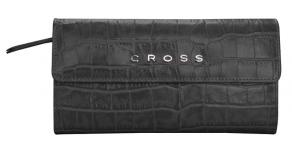 Кошелёк Cross Bebe Coco, кожа наппа фактурная, цвет чёрный/розовый, 19,5 х 10,5 х 3 см