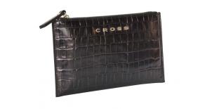 Клатч мини Cross Bebe Coco, кожа наппа фактурная, цвет чёрный/розовый,  21 х 15 х 1 см