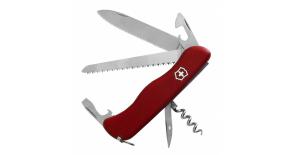 Солдатский нож с фиксатором лезвия Victorinox RUCKSACK красный с волнообразной заточкой 0.8863.W