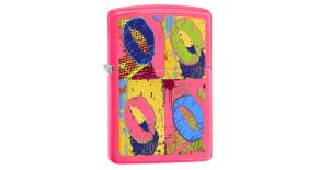 Зажигалка Zippo Classic с покрытием Neon Pink, латунь/сталь, розовая, 29086