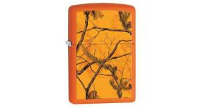 Зажигалка ZIPPORealtree AP™ Blaze спокрытием Orange Matte,латунь/сталь