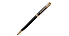 Тонкая шариковая ручка 1931498 Parker Essential Sonnet Laque Black GT. Цвет письма-черный, линия письма – средняя, в подарочной упаковке