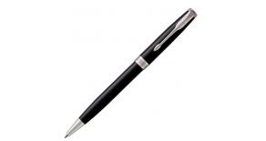 Шариковая ручка Parker 1931502 Essential Sonnet Laque Black CT. Цвет письма-черный, линия письма – средняя,  в подарочной упаковке