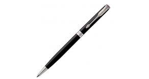 Тонкая шариковая ручка Parker 1931503 Essential Sonnet Laque Black CT. Цвет письма-черный, линия письма – средняя,  в подарочной упаковке