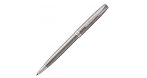 Шариковая ручка 1931512 Parker Essential Sonnet Stainless Steel CT. Цвет письма-черный, линия письма – средняя,  в подарочной упаковке