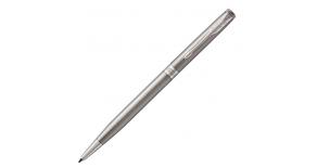 Тонкая шариковая ручка Parker 1931513 Essential Sonnet Stainless Steel CT. Цвет письма-черный, линия письма – средняя,  в подарочной упаковке