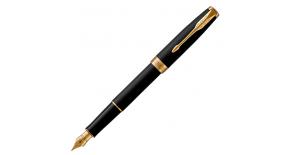 Ручка перьевая Parker 1931516 Essential Sonnet Matte Black GT. Линия письма – тонкая,  в подарочной упаковке