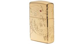 Зажигалка ZIPPO 29265 Armor™ с покрытием High Polish Gold Plate, латунь/сталь, золотистая, глянцевая, 36x12x56 мм