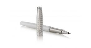Ручка роллер Parker Sonnet T540 (1931549) Metal&Pearl PGT CT F черные чернила
