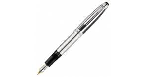 Montblanc (Монблан) Перьевая ручка Meisterstück Solitaire Silver Fibre Guilloche LeGrand (артикул 35993)