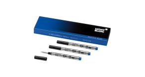 Синий короткий стержень Montblanc Small Rollerball Refill Pacific Blue M, 3 шт 107324