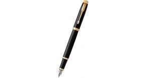Ручка перьевая Parker IM Core F321 (1931645) Black GT сталь нержавеющая подар.кор.