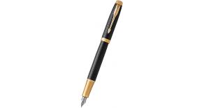 Ручка перьевая Parker IM Premium F323 (1931646) Black GT F сталь нержавеющая подар.кор.