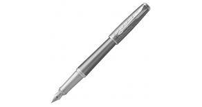 Ручка перьевая Parker Urban Premium F313 (1931595) Silvered Powder CT F сталь нержавеющая подар.кор.