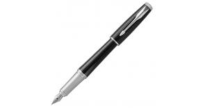 Ручка перьевая Parker Urban Premium F312 (1931613) Ebony Metal CT F сталь нержавеющая подар.кор.