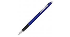 Перьевая ручка Cross Classic Century Translucent Blue Lacquer, цвет ярко-синий, перо - сталь, тонкое
