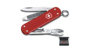 Нож-брелок VICTORINOX Classic Alox, 58 мм, 5 функций, алюминиевая рукоять, красный 0.6221.L18