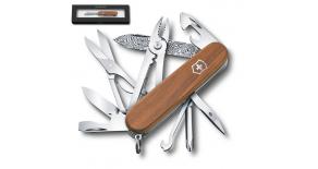 Нож перочинный VICTORINOX Deluxe Tinker Damast LE 2018, 91 мм, 15 функций, деревянная рукоять 1.4721.J18