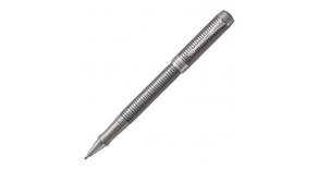 Роллер Parker Duofold T308 Prestige (1931368) Ruthenium Chiselled CT F черные чернила подар.кор.