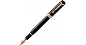 Ручка перьевая Parker Duofold F77 Centenial (1931381) Black GT F золото 18K с родиевым покрытием под